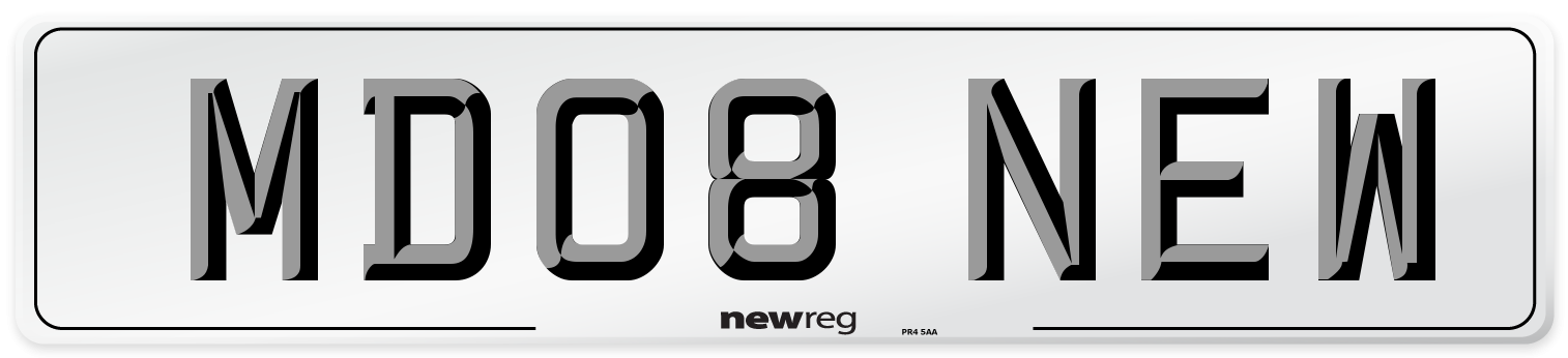 MD08 NEW Number Plate from New Reg